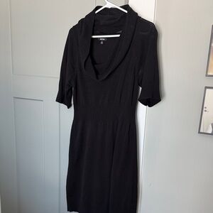 Apt. 9 Elegant Black Cowl Neck Midi Sweater Dress
